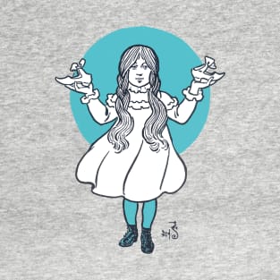 Dorothy holding Silver Shoes T-Shirt